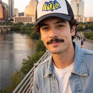 Austin Texas Trucker Hat Batman Style Snapback Otto Cap Retro